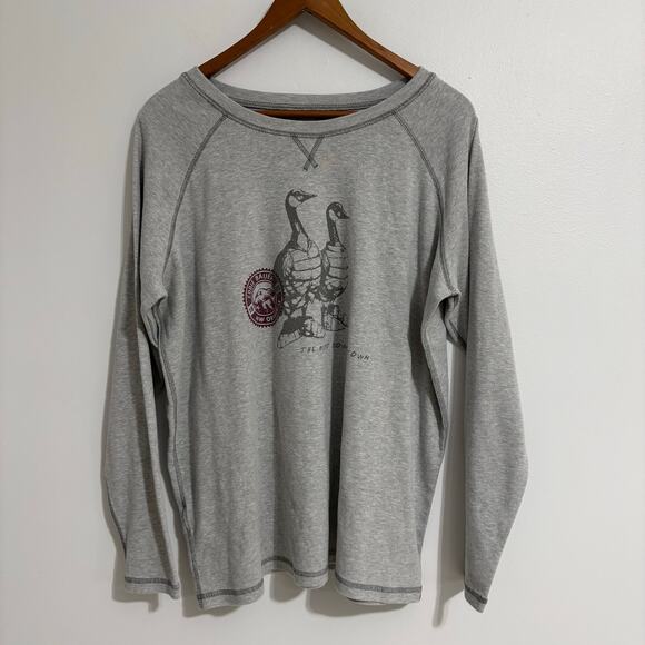 Eddie Bauer Sweaters - Eddie Bauer Women's 2XL Heather Gray Long Sleeve Ducks with Boots Cottage